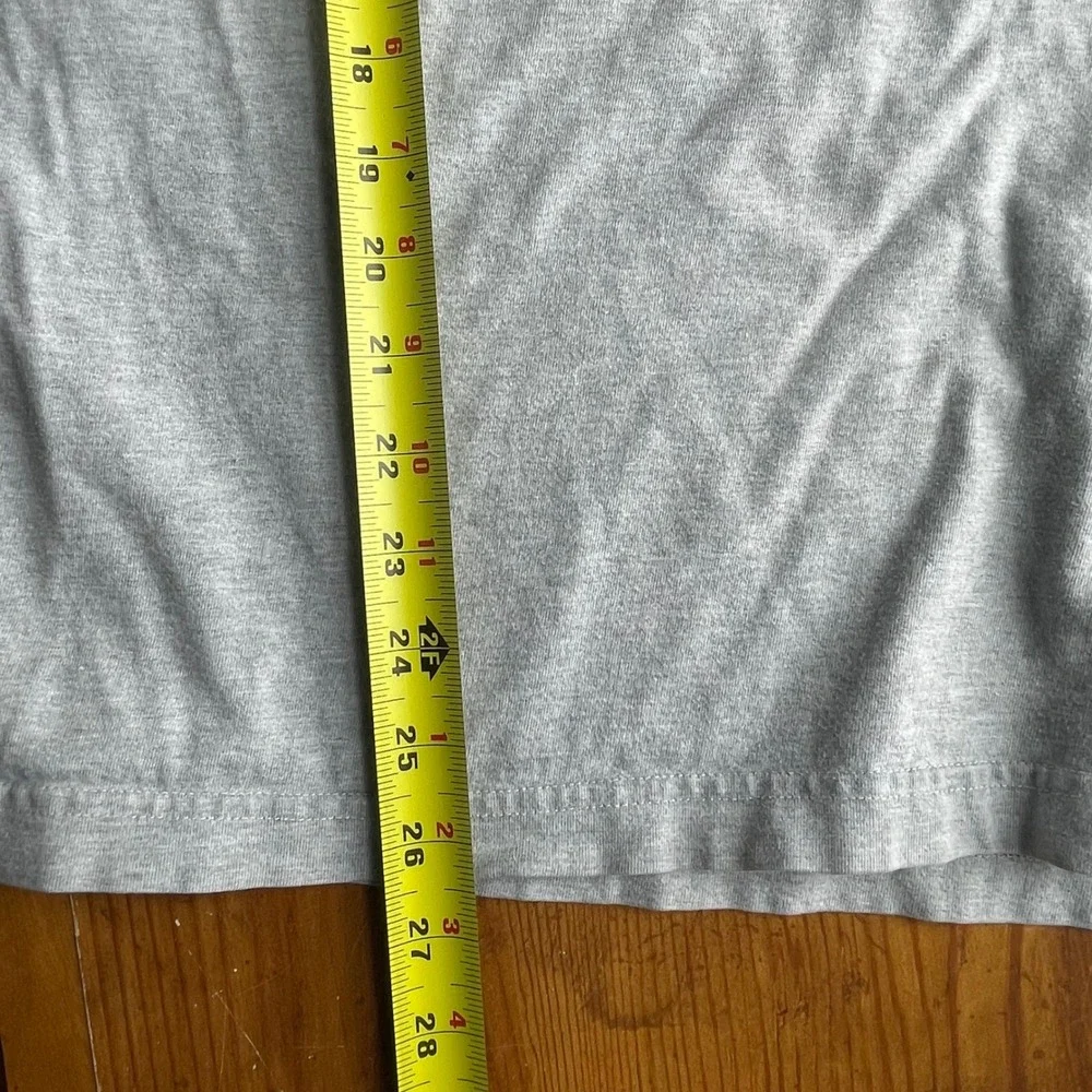 J. Crew Oarsman Mens Medium Gray V-Neck Shirt Striped Collar Short Sleeve Preppy